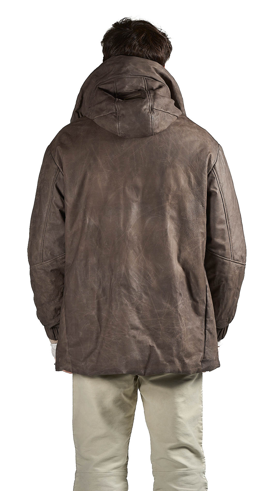 DANIELE BASTA LEATHER AND SILVER JACKET